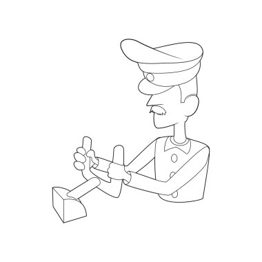 Pilot uçak simgesi, anahat stili