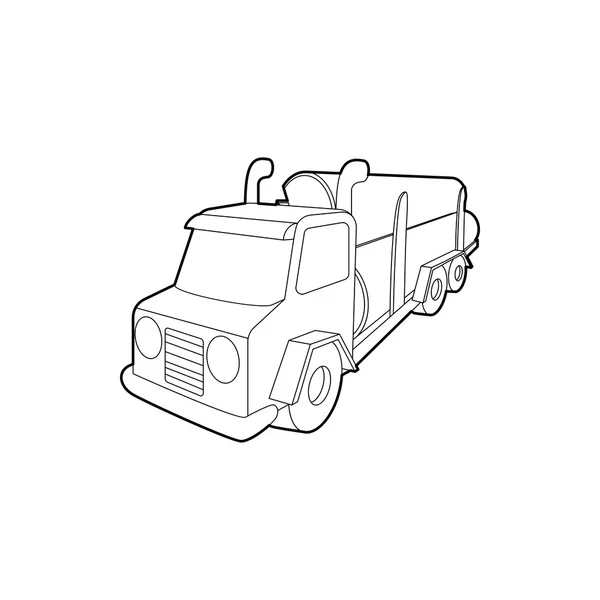 Registro de troncos de camiones icono, estilo de esquema — Archivo Imágenes Vectoriales