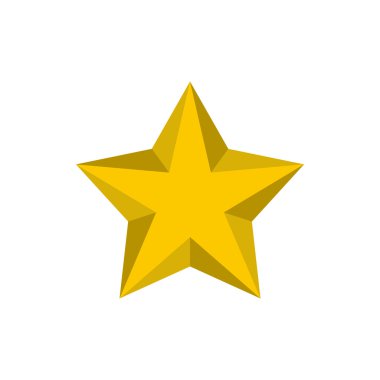 Altın yıldız simgesi, düz stil