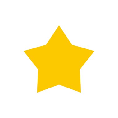 Altın yıldız simgesi, düz stil