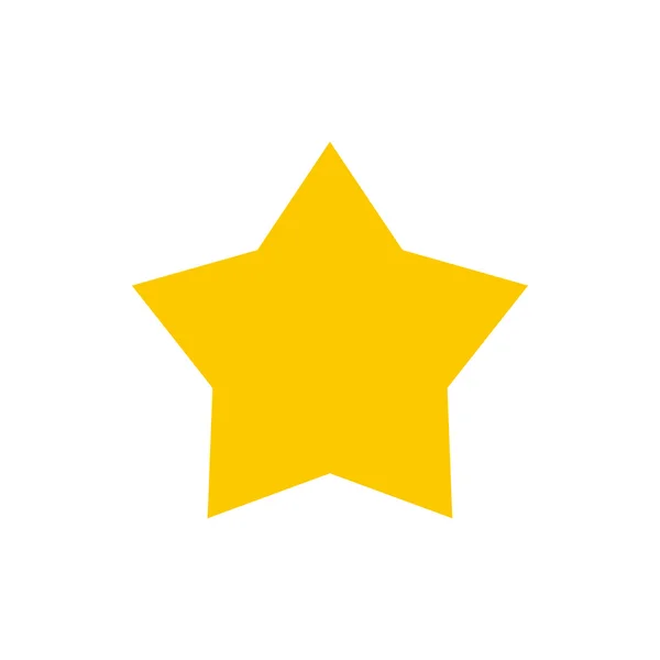 Golden star icon, flat style — Stock Vector