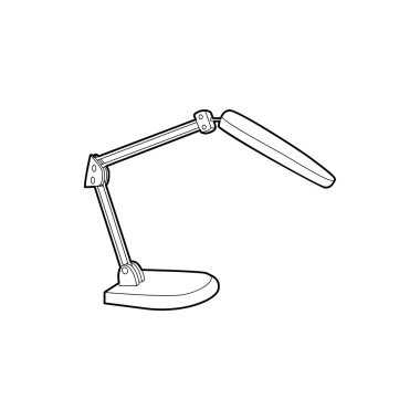 Elektrik masa lambası simgesi, anahat stili