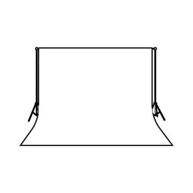 Backdropfor fotoğraf simge, anahat stili