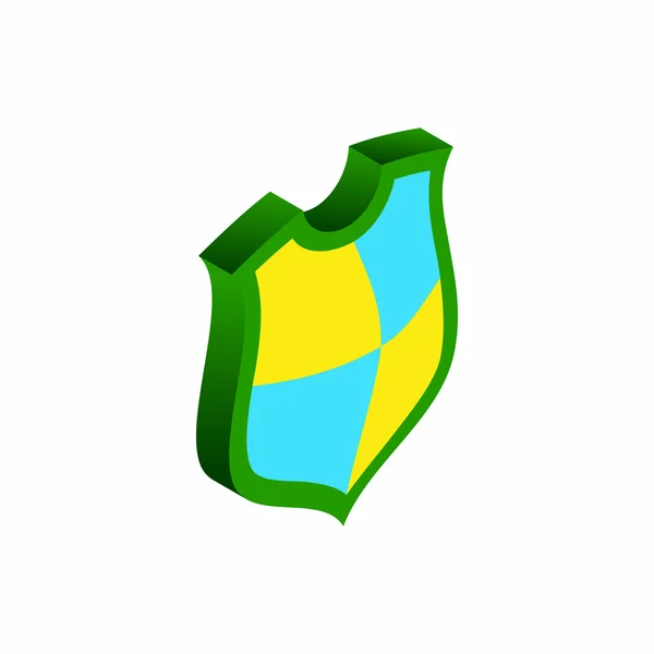 Icono de concepto de escudo de protección, estilo isométrico 3d — Vector de stock