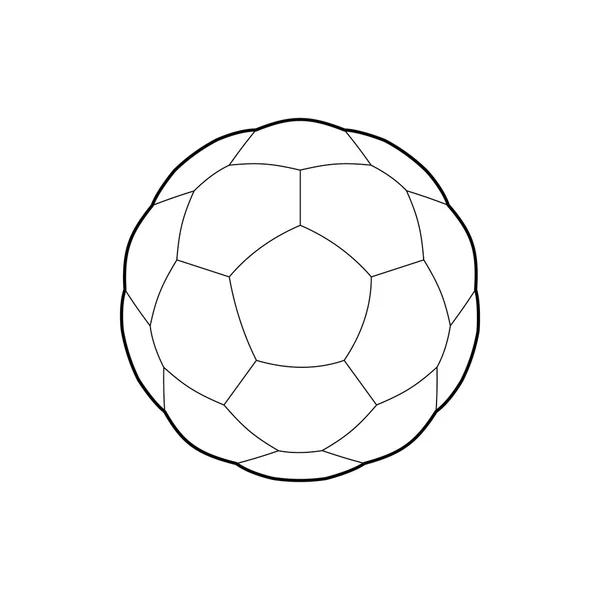 Voetbal pictogram, omtrek stijl — Stockvector