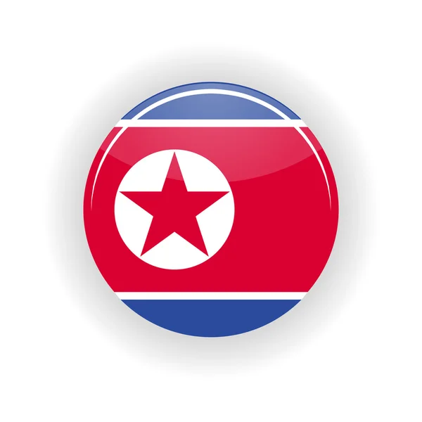 North Korea icon circle — Stock Vector