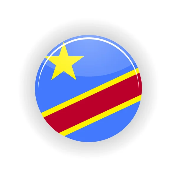 República Democrática del Congo icono círculo — Vector de stock