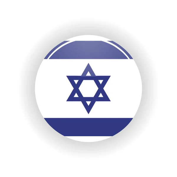 Israel icono círculo — Vector de stock