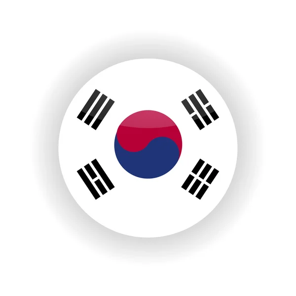 Zuid-Korea pictogram cirkel — Stockvector