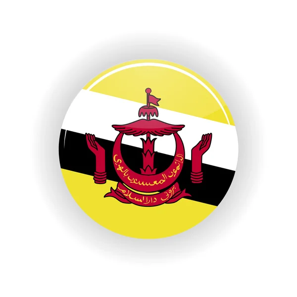 Brunei icono círculo — Vector de stock