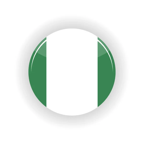 República Federal de Nigeria icono círculo — Archivo Imágenes Vectoriales