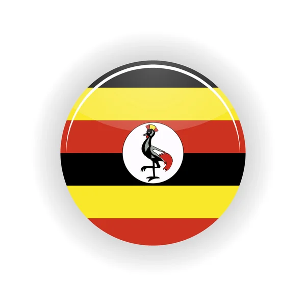 Uganda ikona koło — Wektor stockowy