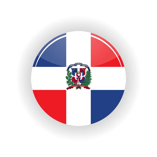 República Dominicana icono círculo — Vector de stock
