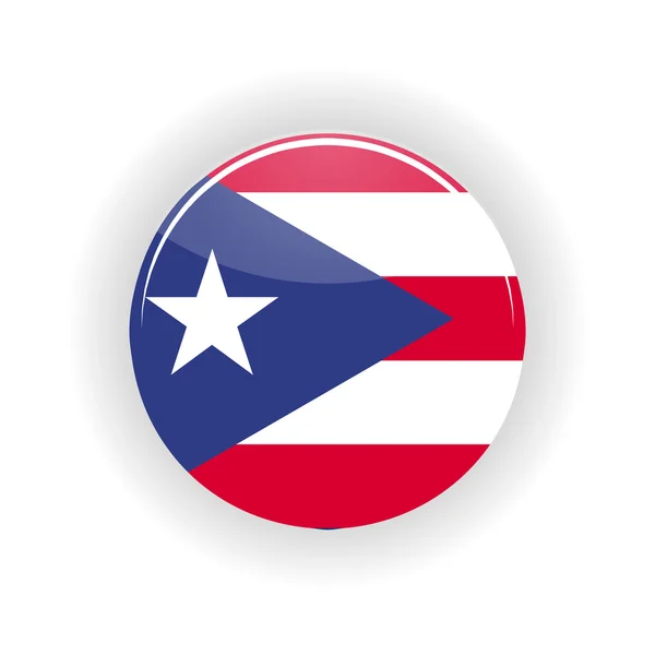 Círculo icono de Puerto Rico — Archivo Imágenes Vectoriales