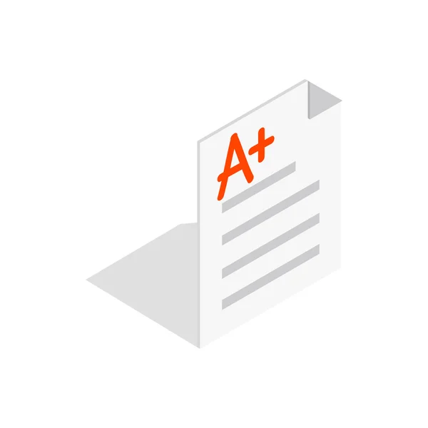 Perfekt kvalitet på ett papper test ikonen — Stock vektor