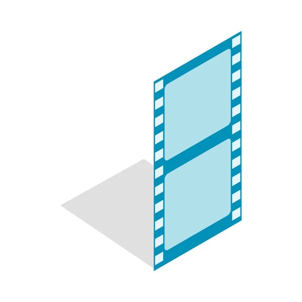 Film strip pictogram, isometrische 3D-stijl — Stockvector