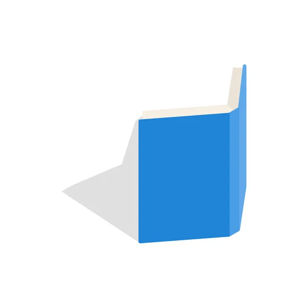 Blaues Buch-Cover-Symbol, isometrischer 3D-Stil — Stockvektor