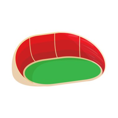 Oval Stadyumu simgesi, karikatür tarzı