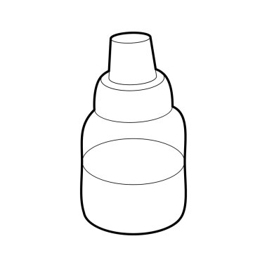 Şişe pipet vaping simgesi, anahat stili ile