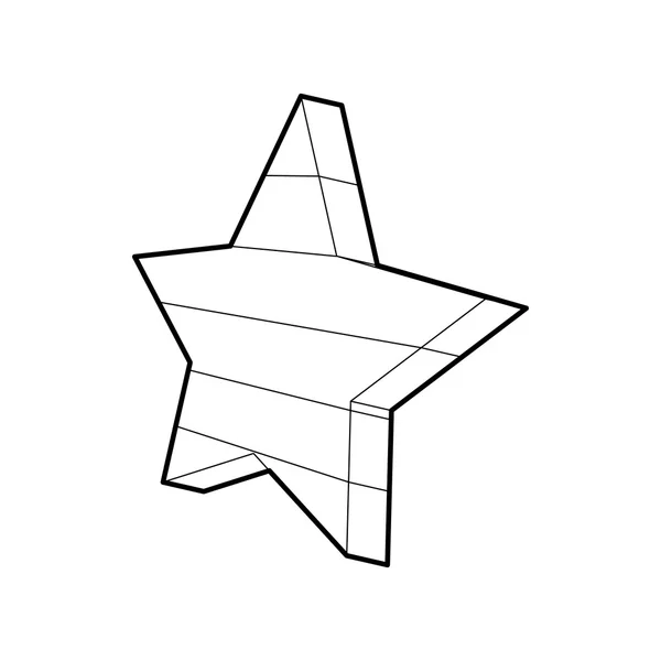 Icono estrella de cinco puntas, estilo de contorno — Vector de stock