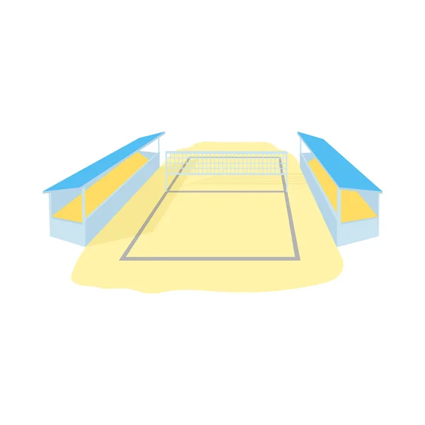 Stadion voor volleybal pictogram, cartoon stijl — Stockvector