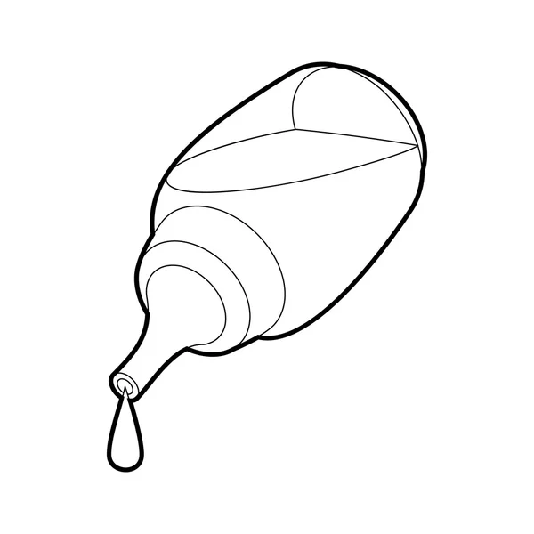 Icono de botella de jugo de aspiración, estilo de esquema — Vector de stock