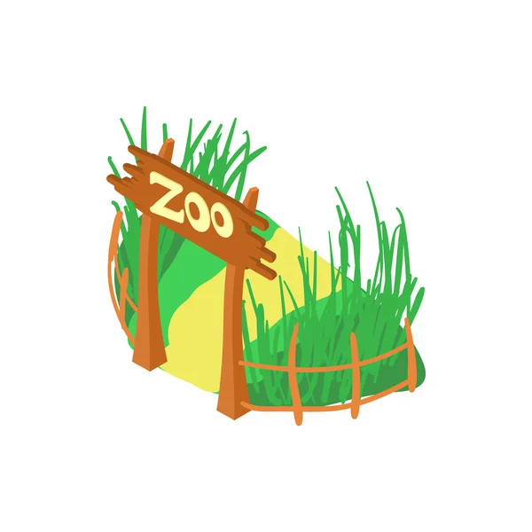 Icono del zoológico, estilo de dibujos animados — Archivo Imágenes Vectoriales