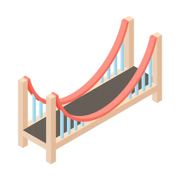 Icona del ponte, stile cartone animato — Vettoriale Stock