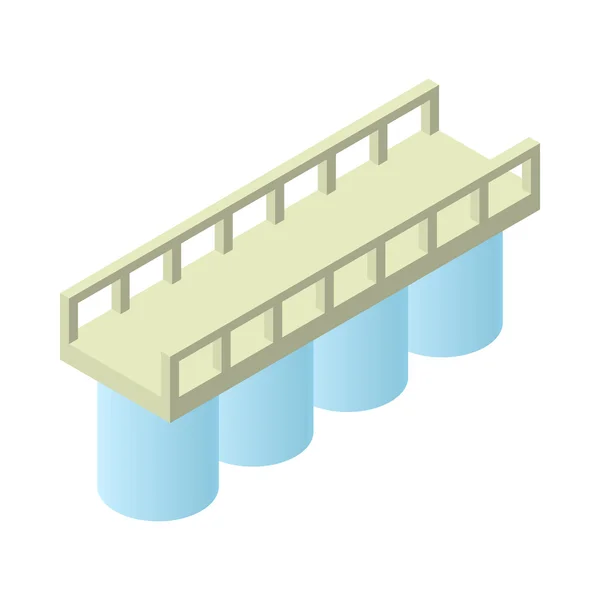 Icône de pont en béton, style dessin animé — Image vectorielle