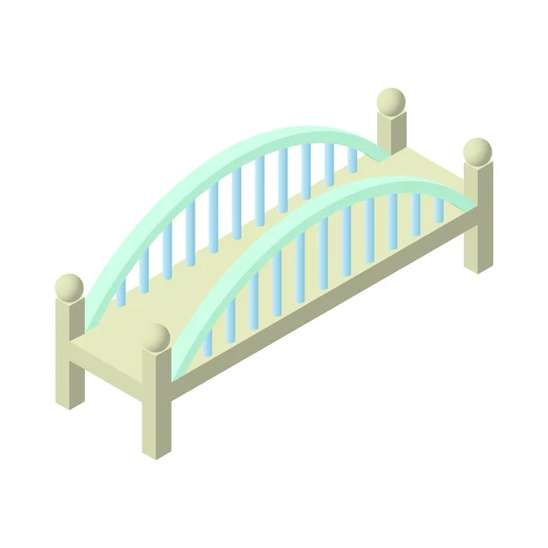Icono de puente corto, estilo de dibujos animados — Vector de stock