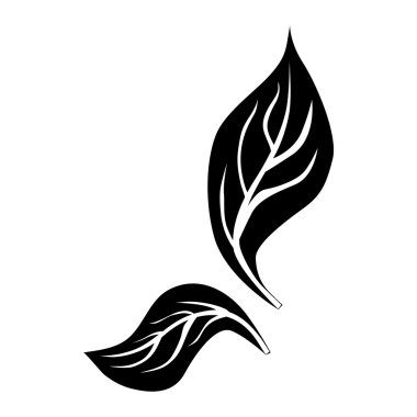 Yaprakları simgesi, basit tarzı