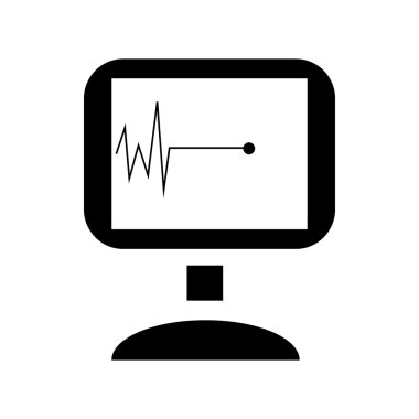 Nabız grafik monitör simgesini, basit tarzı üzerinde