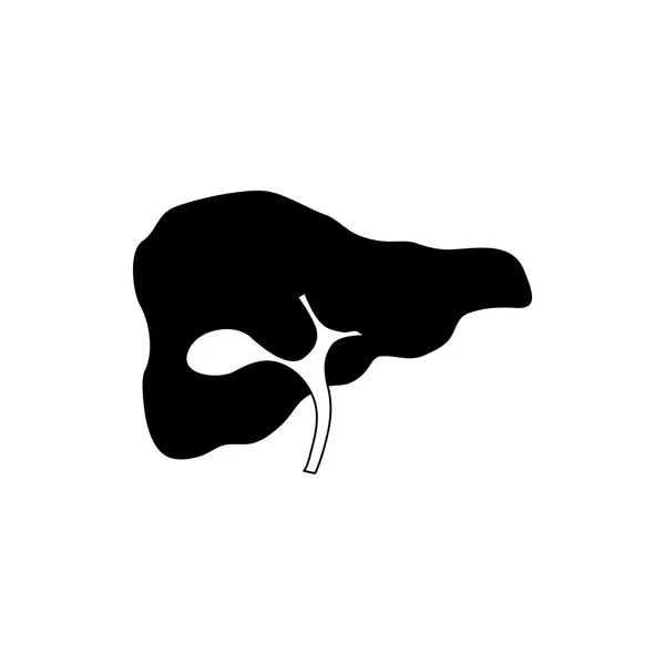 Icono del hígado humano en estilo simple — Vector de stock