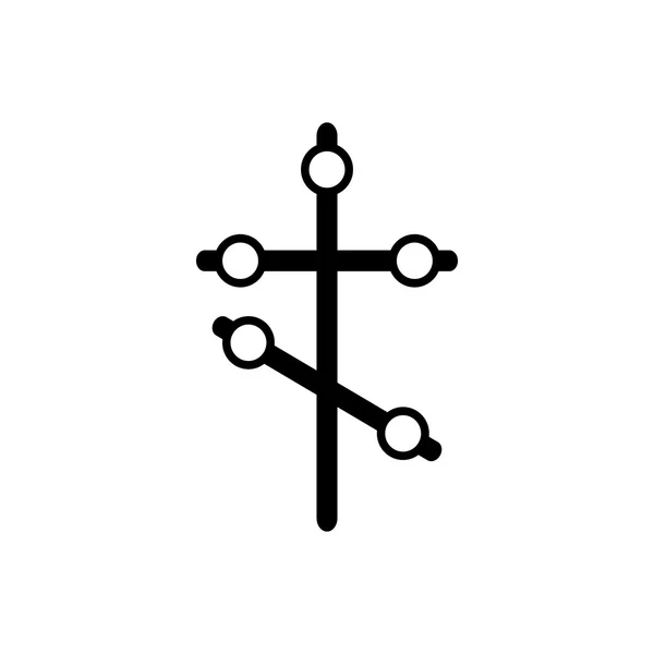 シンプルなスタイルの正統派の十字アイコン — ストックベクタ