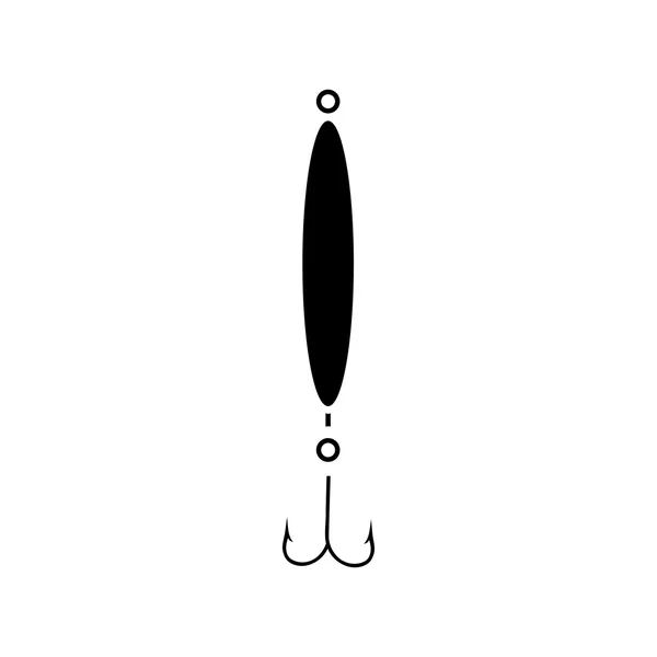 Icono de anzuelo de pescado triple, estilo simple — Vector de stock
