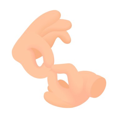 İşaret dili kutsal kişilerin resmi, karikatür tarzı