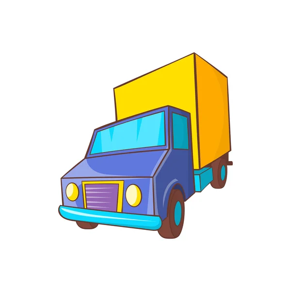 Значок доставки грузовика в стиле мультфильма — стоковый вектор