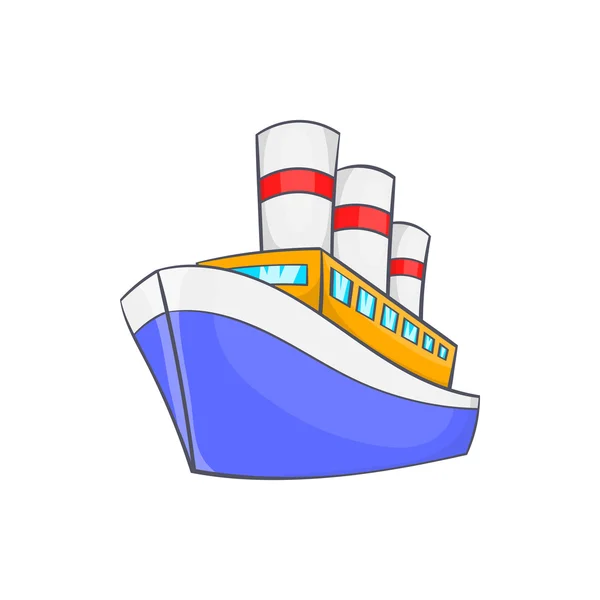 Schip pictogram in cartoon stijl — Stockvector