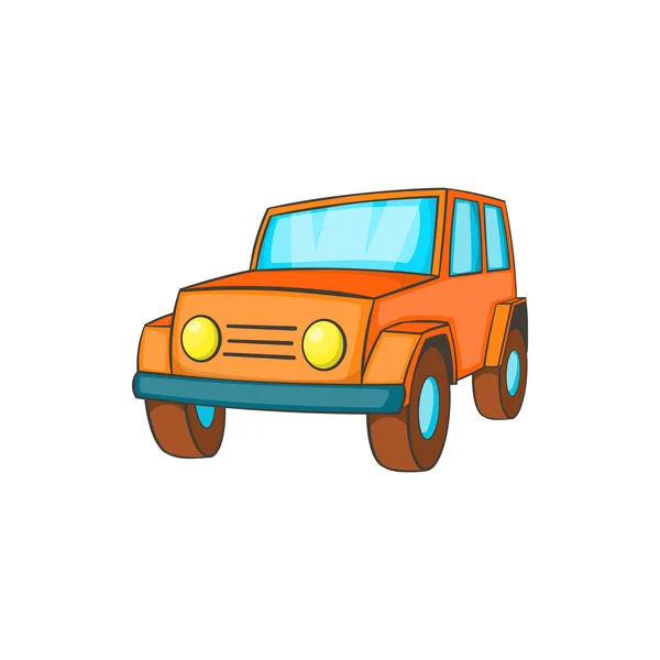 Orange jeep ikonen i tecknad stil — Stock vektor