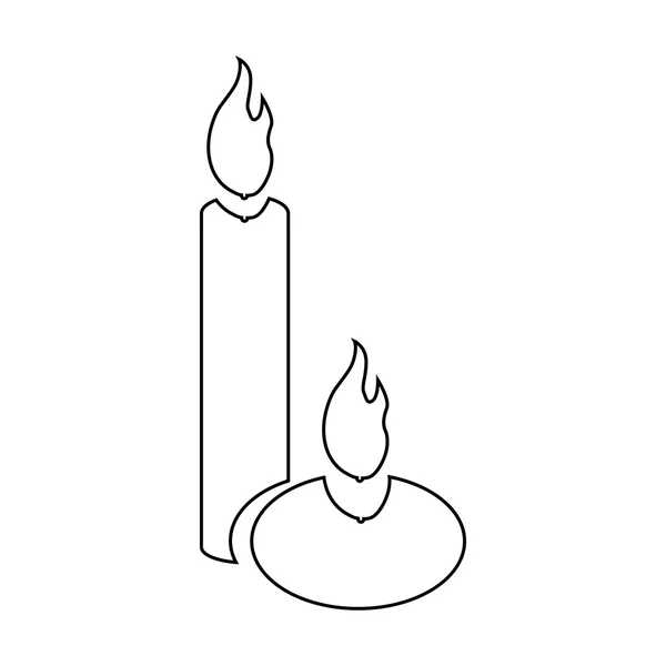 Icono de velas aromáticas, estilo de contorno — Vector de stock