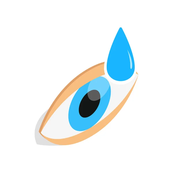 Глазные капли для иконки лечения, изометрический 3d стиль — стоковый вектор