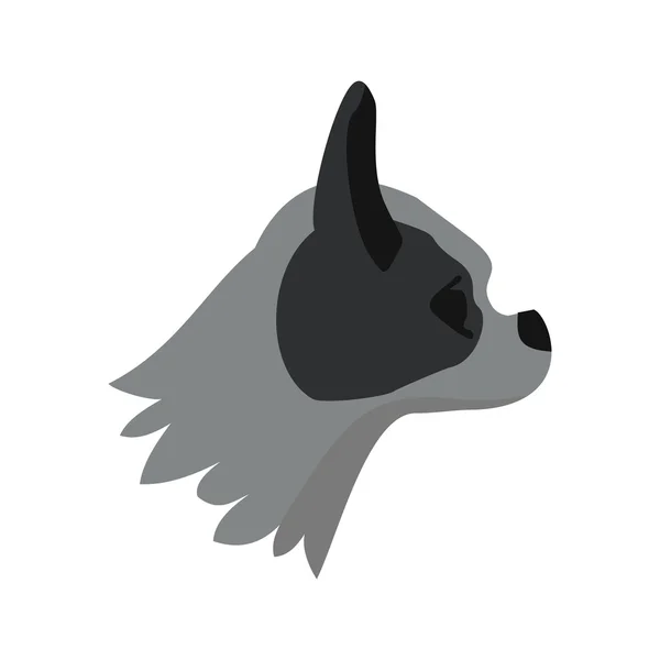Pug dog icon, platte stijl — Stockvector