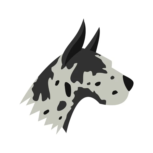 Gran dane perro icono, estilo plano — Vector de stock