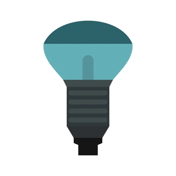 Lâmpada com ícone de luz azul, estilo plano — Vetor de Stock