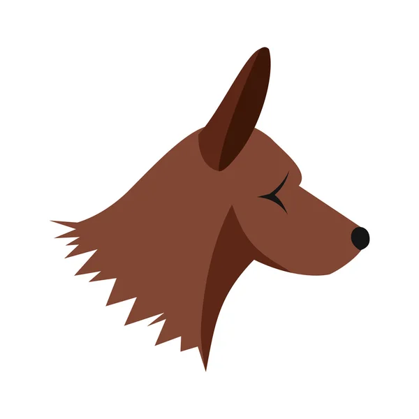 Ícone do cão Collie, estilo plano — Vetor de Stock