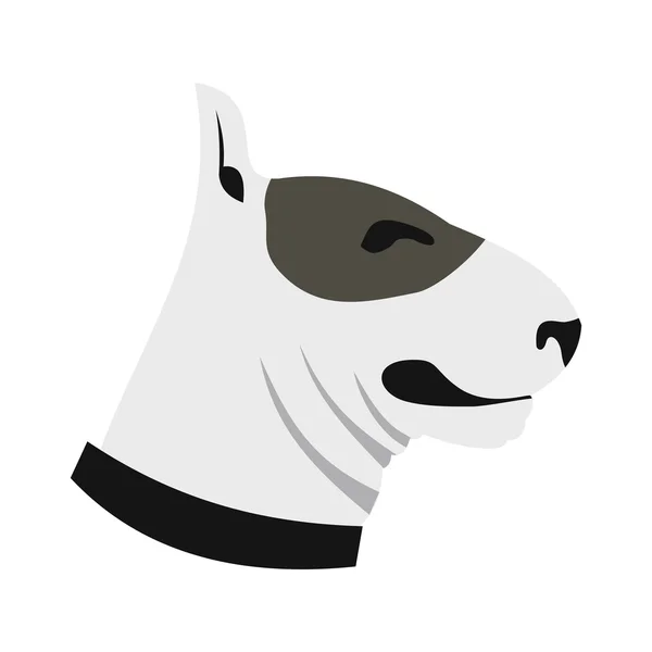 Ícone de cão Bull terrier, estilo plano —  Vetores de Stock