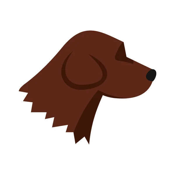 Icône chien beagle, style plat — Image vectorielle