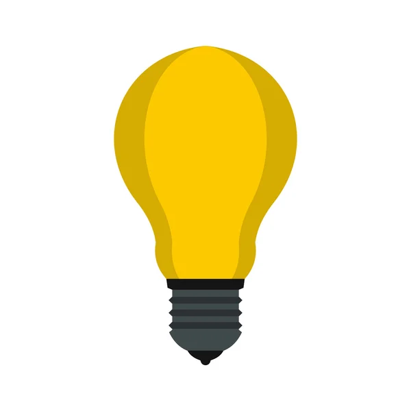 Lamba simgesiyle sarı ışık, düz stil — Stok Vektör
