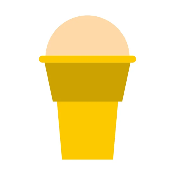 Ícone de sorvete, estilo plano — Vetor de Stock