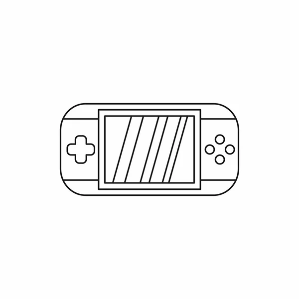 Icône console de jeu mobile, style contour — Image vectorielle